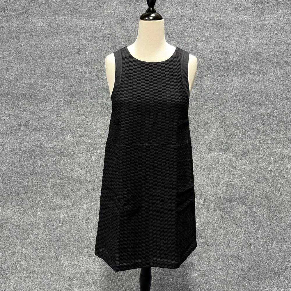 Armani Exchange Dress Womens 6 Black Breezy Summer Swing Textured Sleeveless